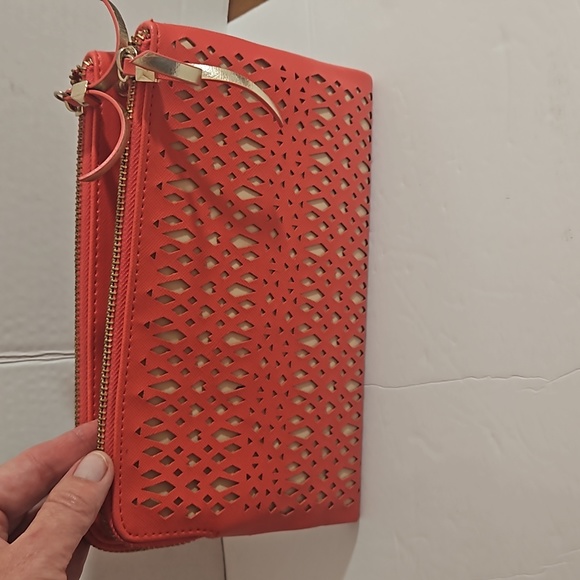 Stella & Dot Hello Gorgeous Double Zip mirrored card carrier clutch - Picture 11 of 11